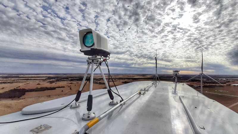 Nacelle-mounted激光雷达的性能测试