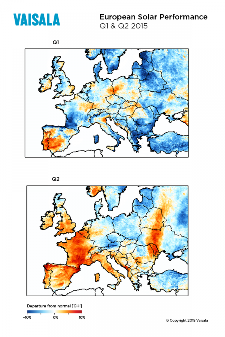 欧盟太阳能性能异常,2015 Q1和Q2。